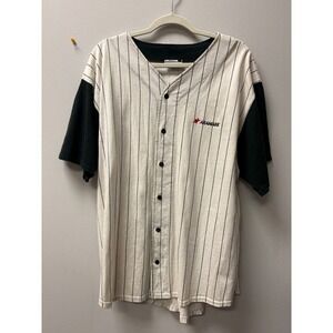 VTG Aramark Badger Sport pinstripe‎ tee jersey baseball style